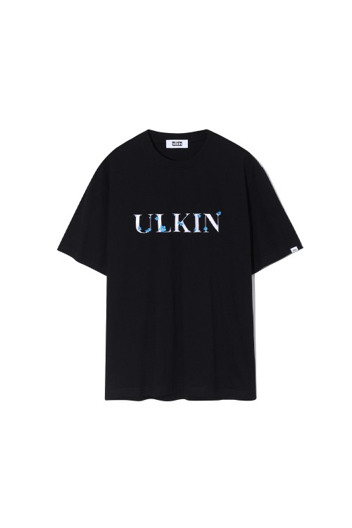 ULKIN Myosotis Logo Embroidery T-Shirt_Black
