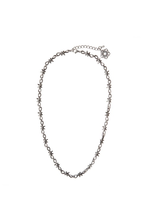 [Runway] Barbed Wire Necklace_Antique Silver