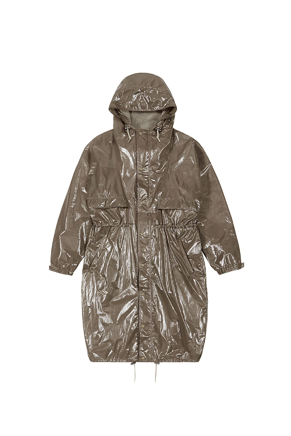 [Runway] Hooded Nylon Raincoat _Brown