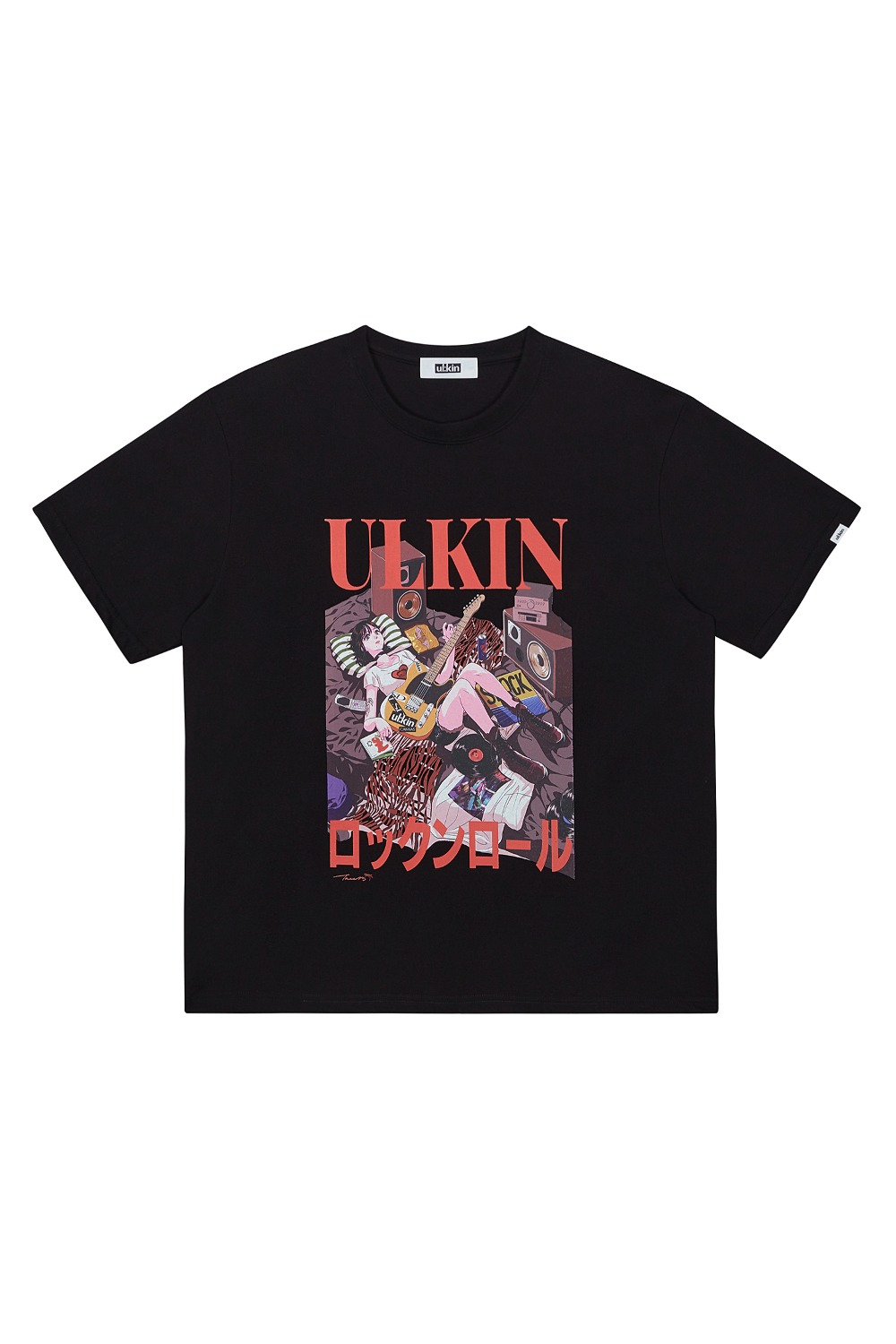 ULKIN X TREE 13 Artist T-shirt_Rock N Roll_Black