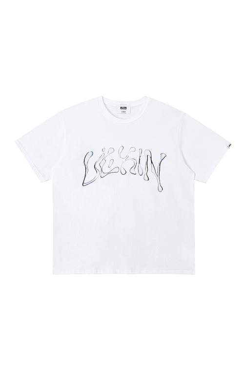 Water Drop Typography T-Shirt_White