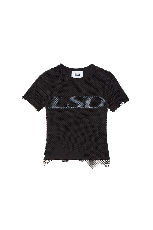 [Runway] Mesh Layered Tight T-Shirt_Black