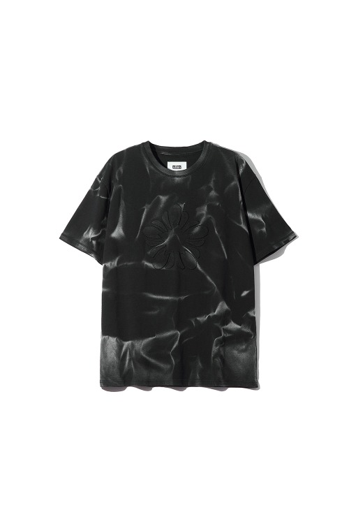 [Runway] MUGUNG Applique Bleach Washed T-shirt_Black