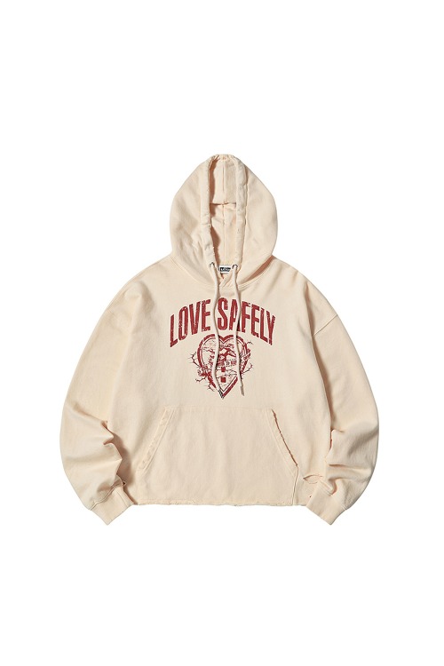 Destroyed Love Safely hoodie_Ivory