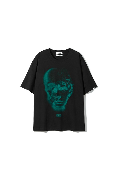 [Runway]David Skulls Graphic T-shirt_Dark green