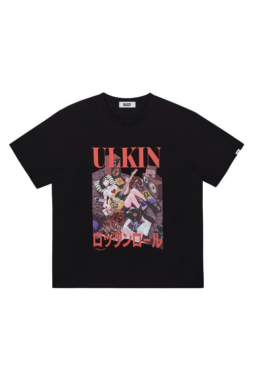 ULKIN X TREE 13 Artist T-shirt_Rock N Roll_Black