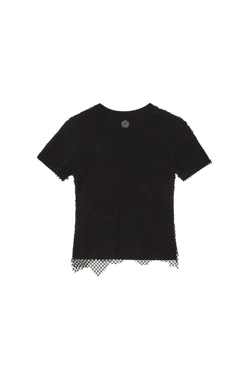 [Runway] Mesh Layered Tight T-Shirt_Black