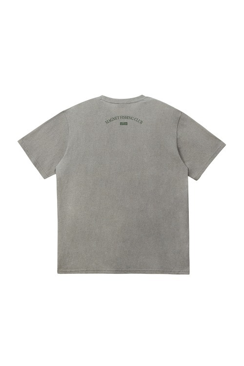 Magnet Fishing Club Graphic T-shirt_Khaki Grey